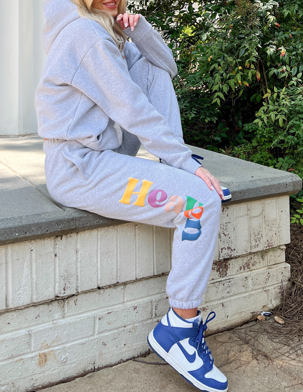 Elevated Faith Heaven Heather Grey Unisex Sweatpant — lifestyle worn / used context