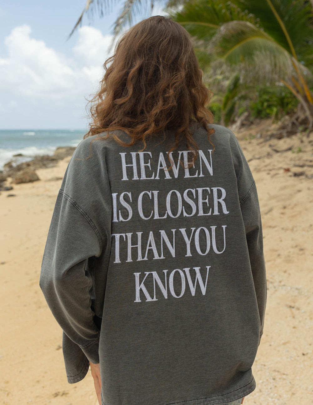Elevated Faith Heaven Is Closer Shacket — main product shot