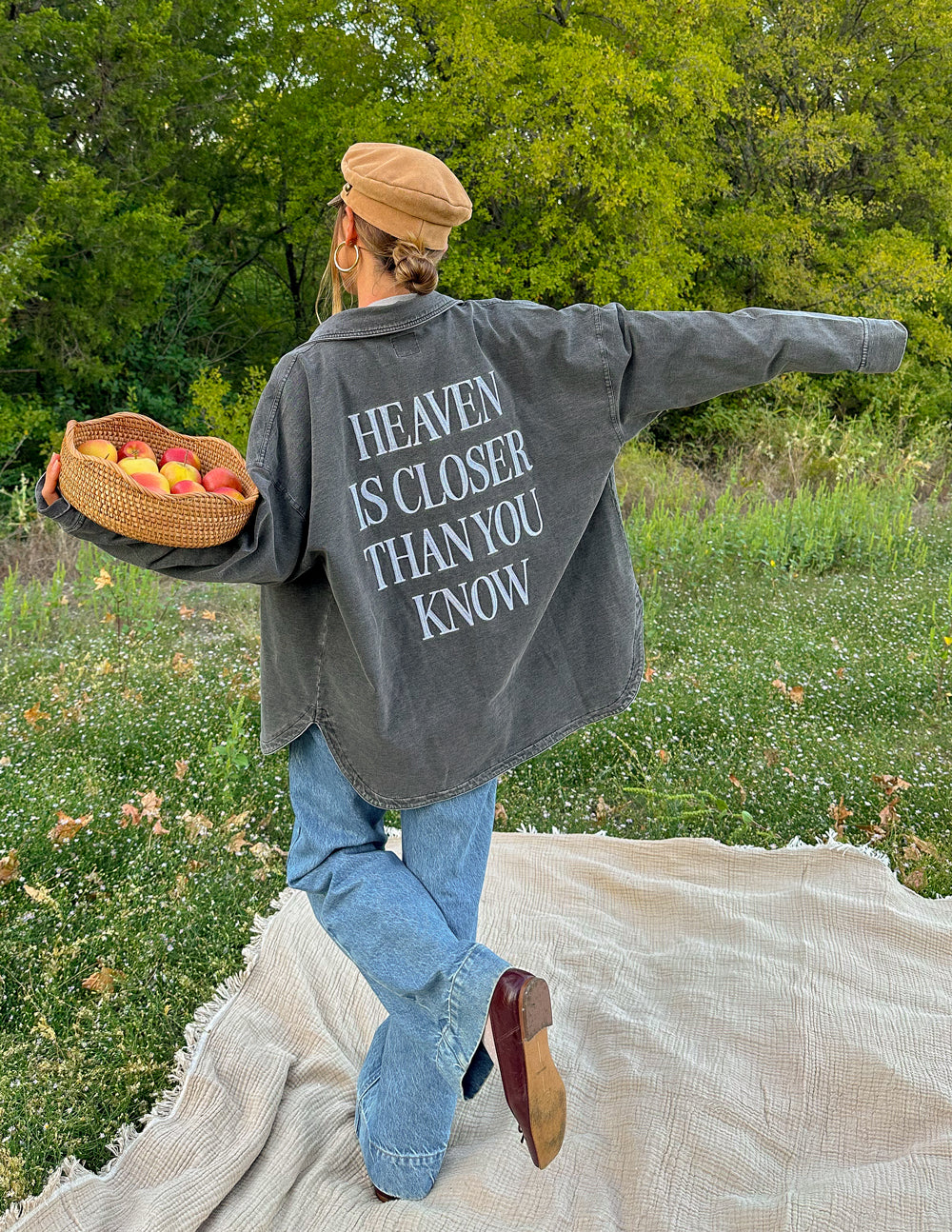 Elevated Faith Heaven Is Closer Shacket — detail shot 10