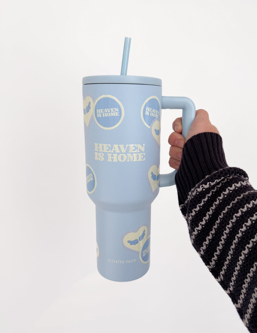Elevated Faith Heaven Is Home 40 oz Ascend Tumbler — side view
