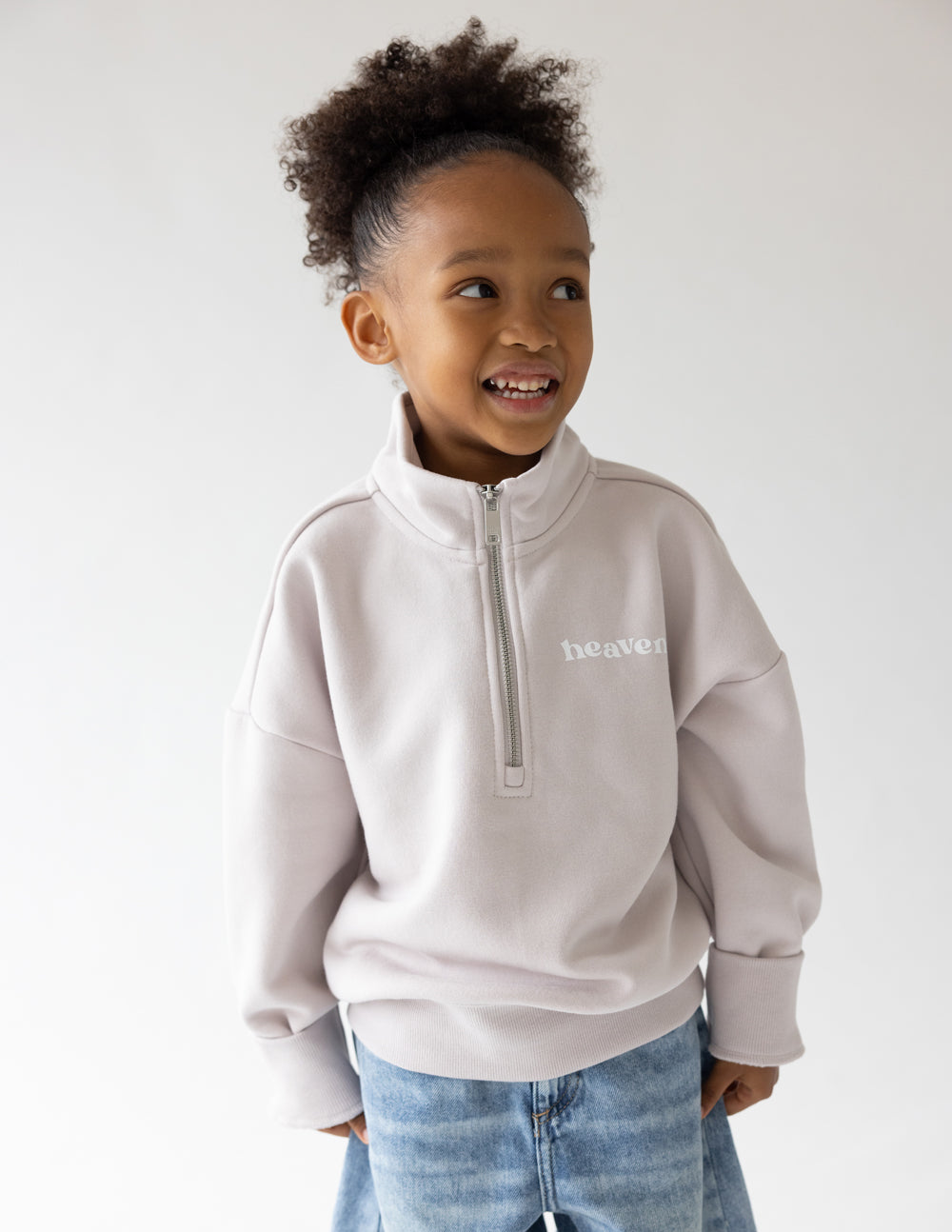 Elevated Faith Heaven Kids Half-Zip — detail shot 7