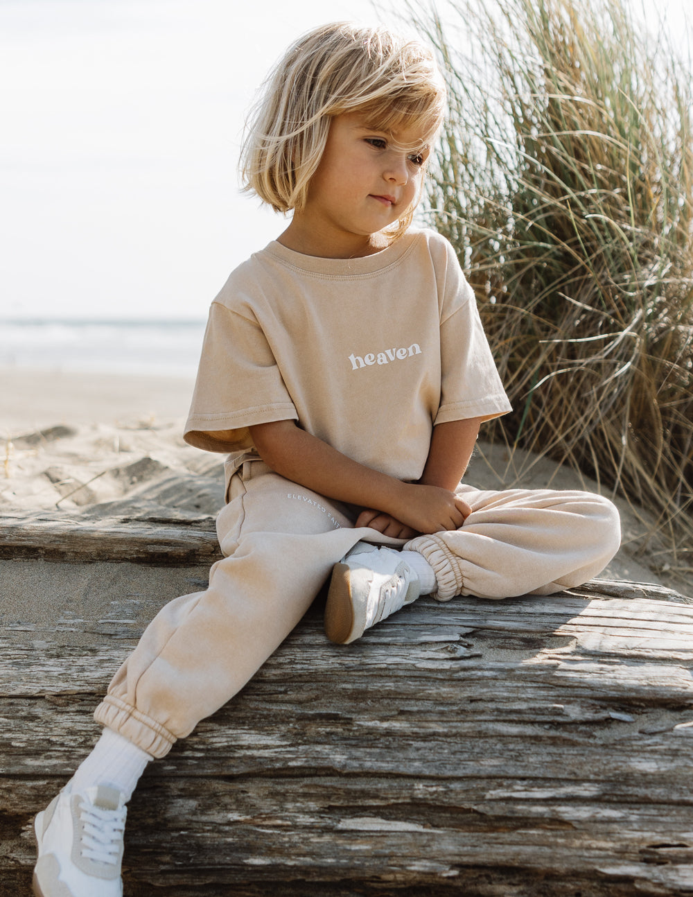 Elevated Faith Heaven Kids Tee — lifestyle context