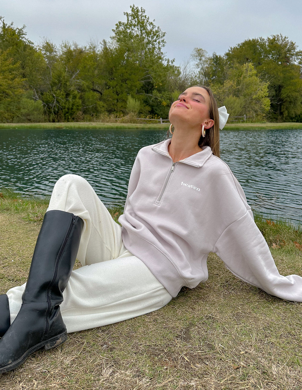 Elevated Faith Heaven Women's Half-Zip — detail shot 6
