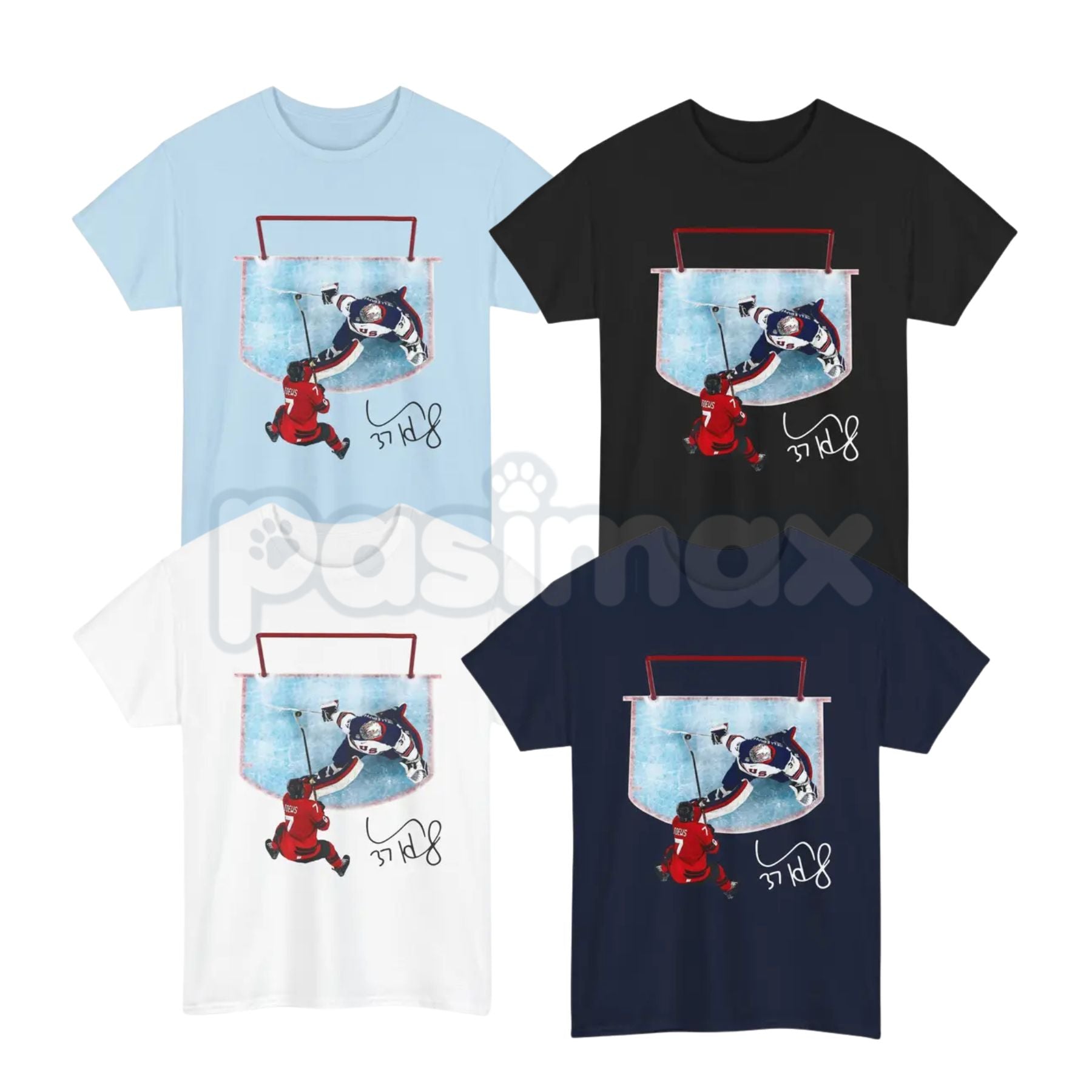Pasimax Hellebuyck "The Great Wall" Save T-Shirt - USA Ice Hockey Graphic Tee, Premium 100% Cotton Goaltender Fan Top, Americ
