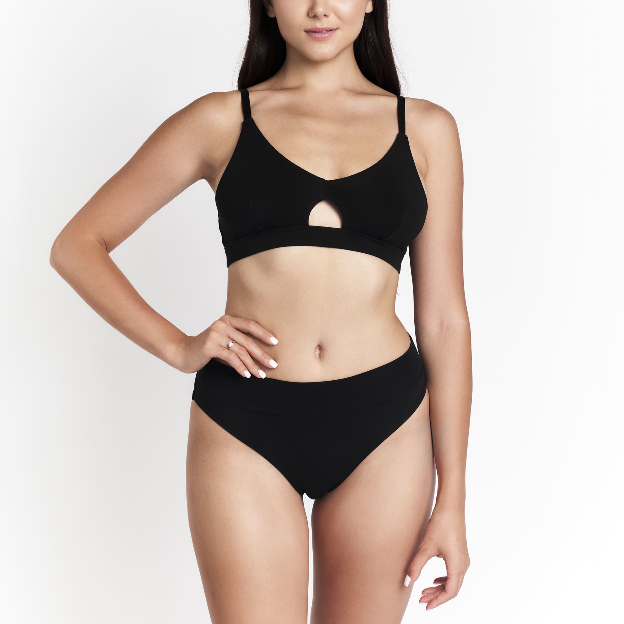 Net Positive Keyhole Bra — detail close-up