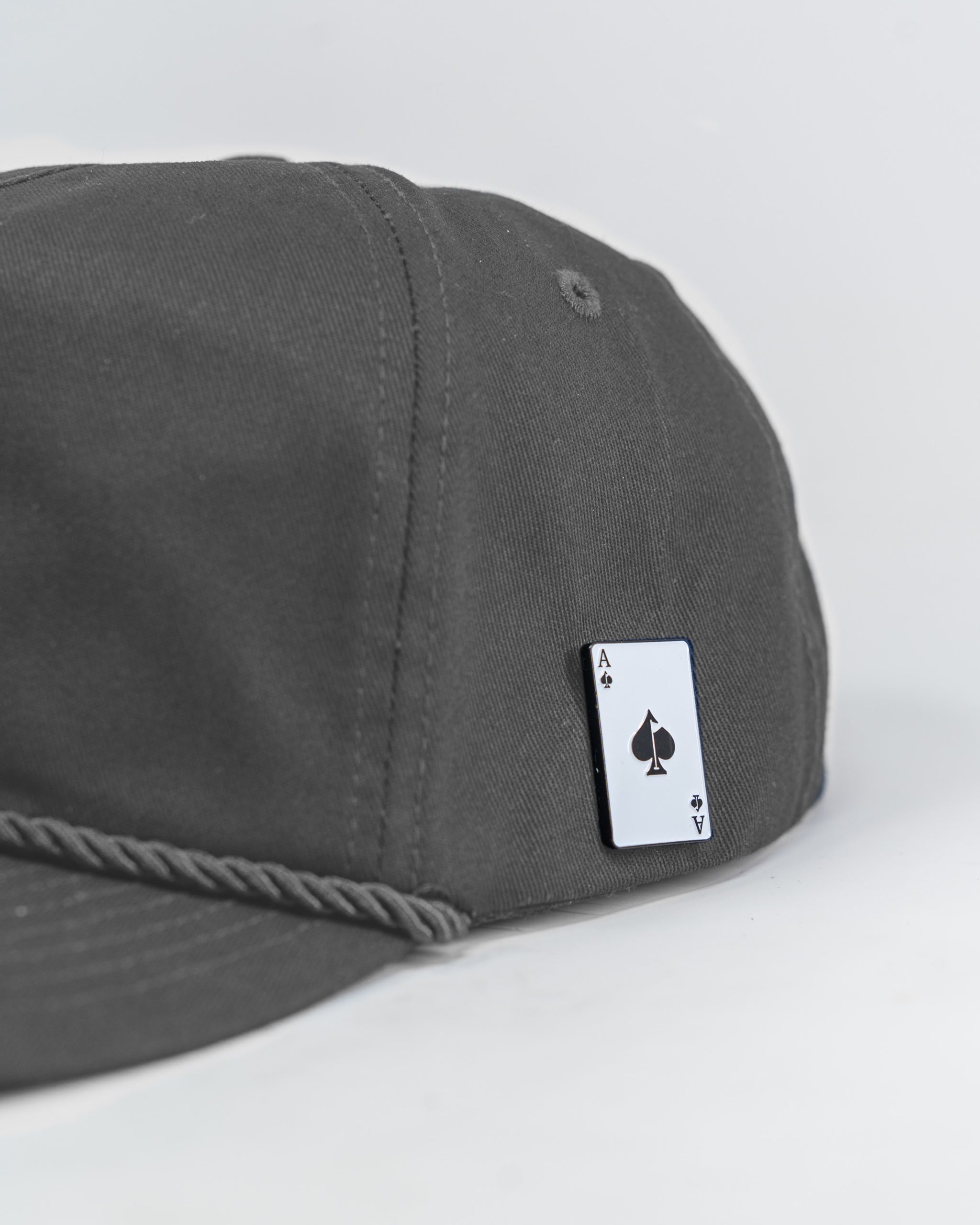 Pins and Aces Heritage Rope Hat - Charcoal — back view