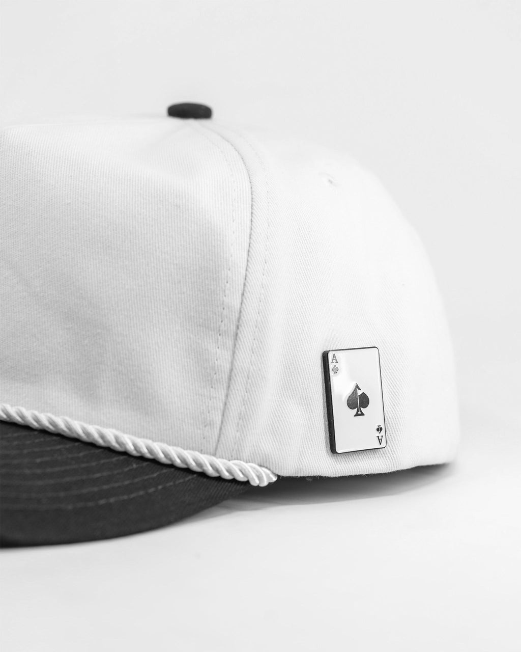 Pins and Aces Heritage Rope Hat - Highland Cow - Domino — back view