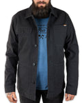 Off The Grid Surplus Heston Chore Coat - Black — lifestyle context