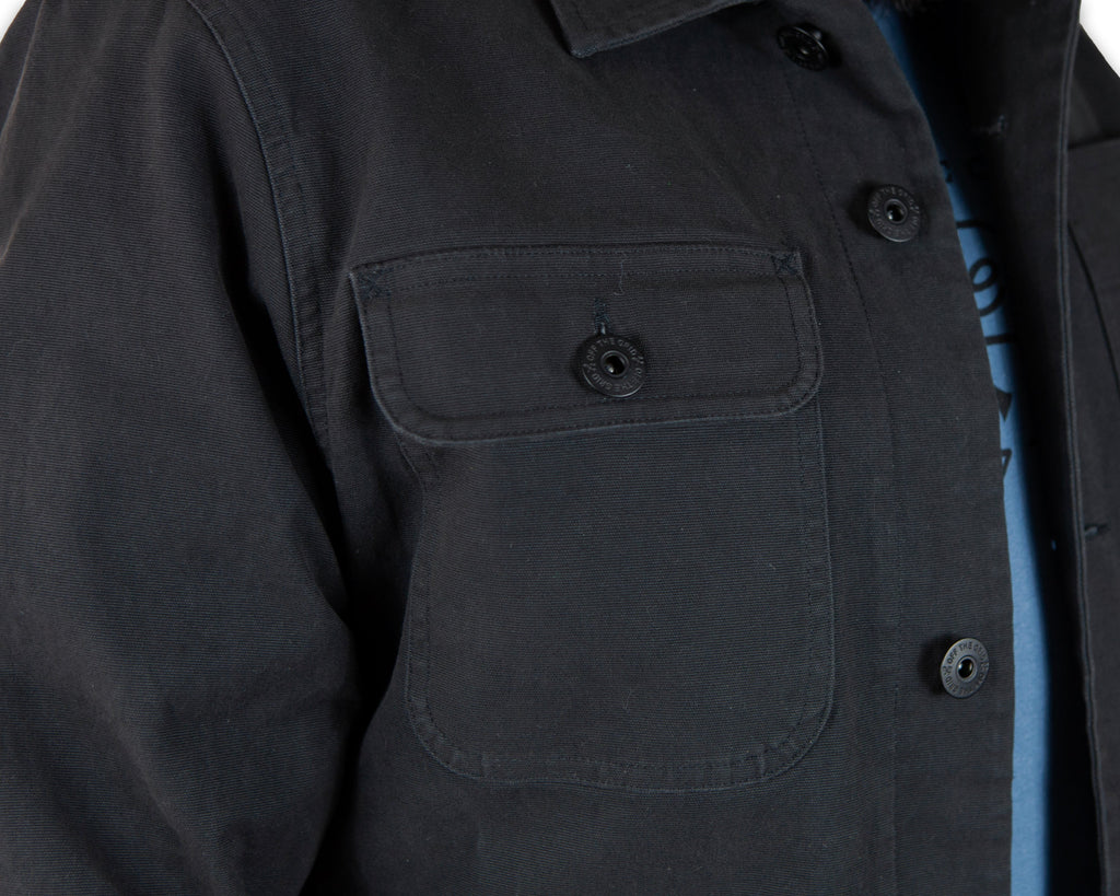 Off The Grid Surplus Heston Chore Coat - Black — alternative angle