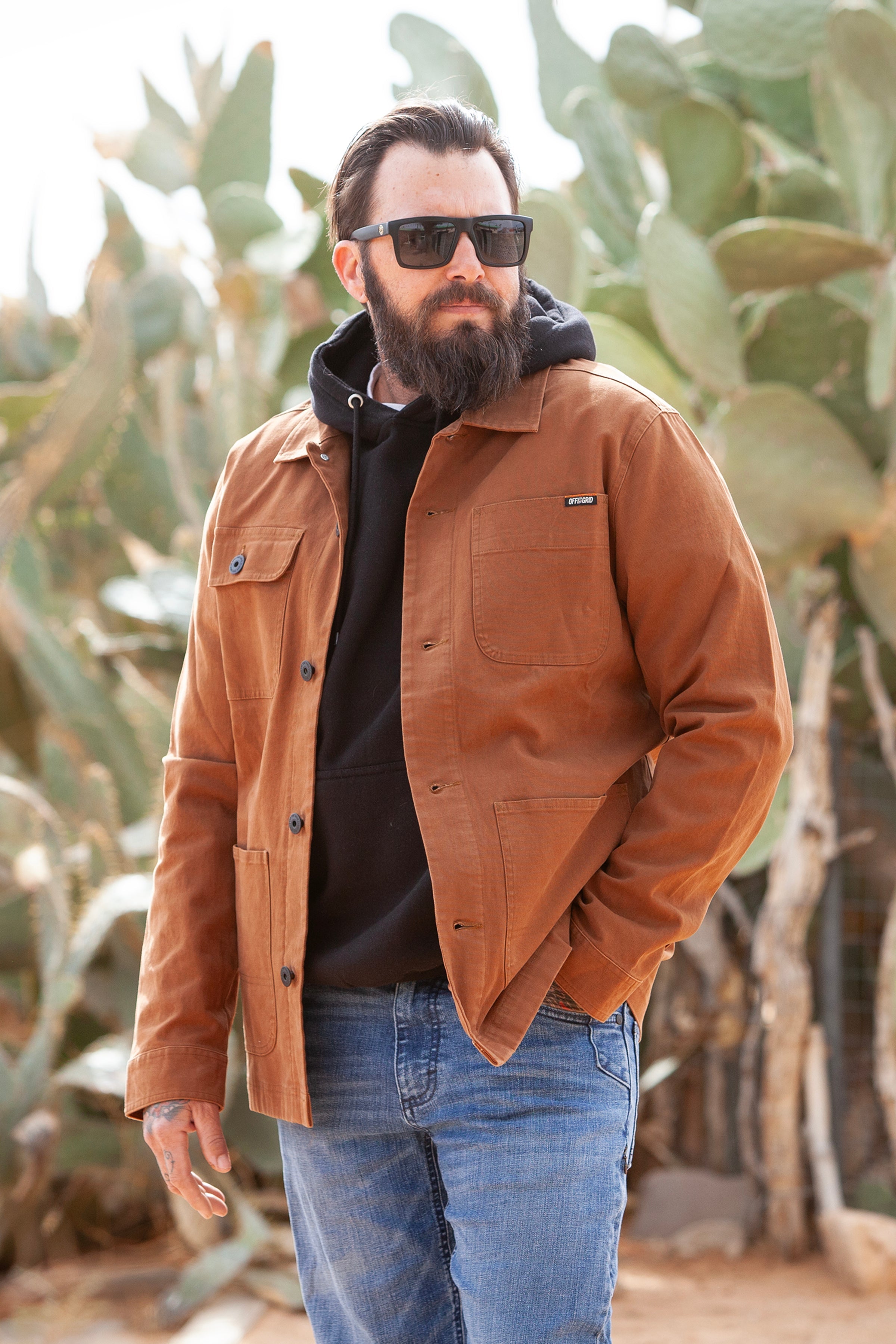 Off The Grid Surplus Heston Chore Coat - TOB — detail close-up
