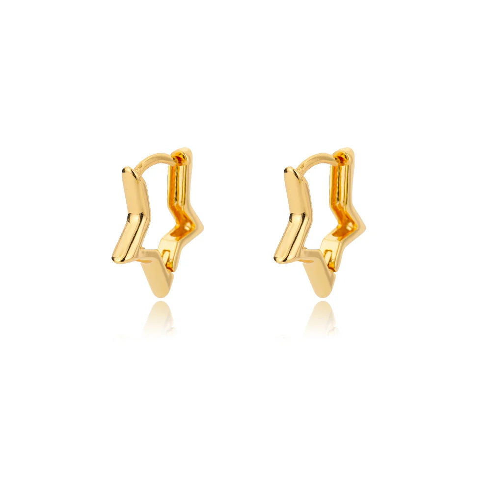 SORI STYLE Minimalist Star Hoop Earrings for Everyday Elegance — in-use photo