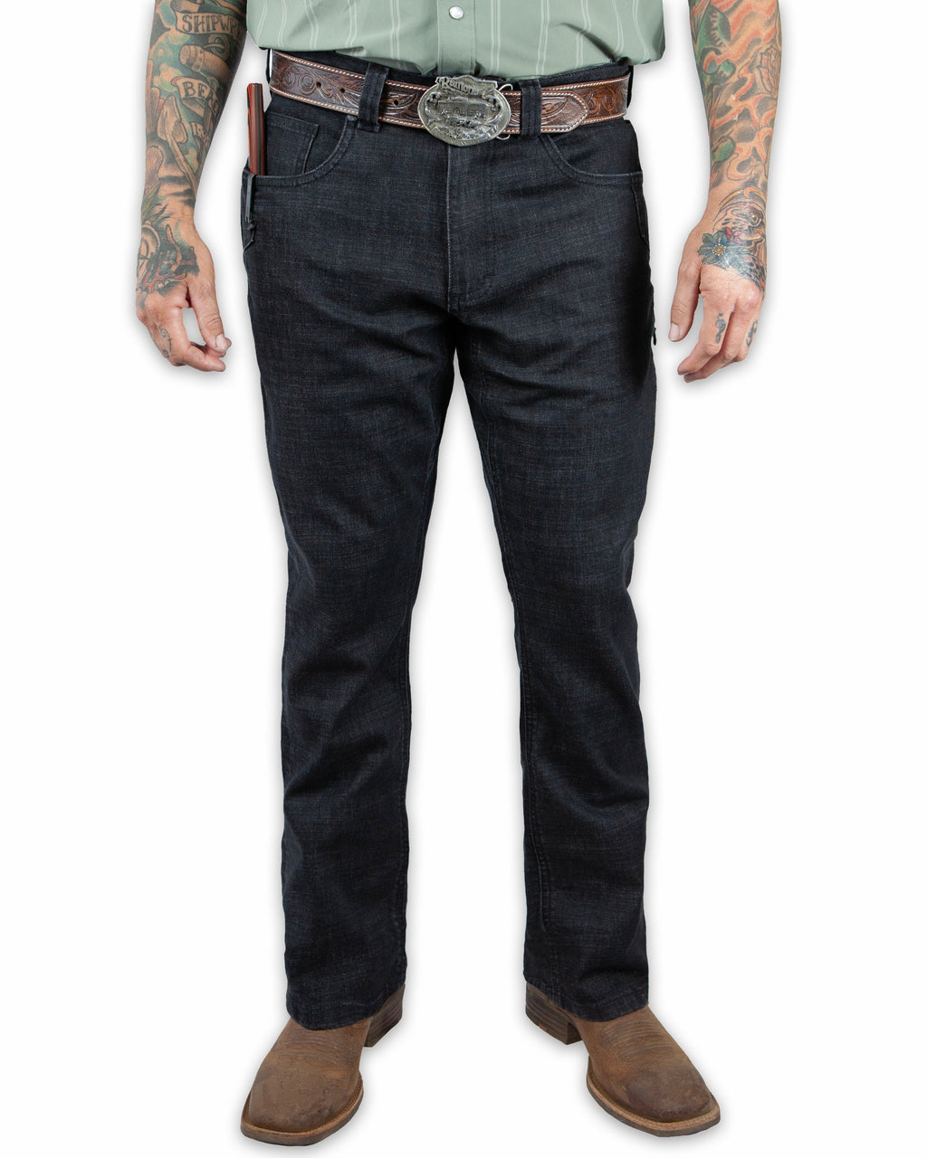 Off The Grid Surplus Hideout Denim Boot Cut - Black — main product shot