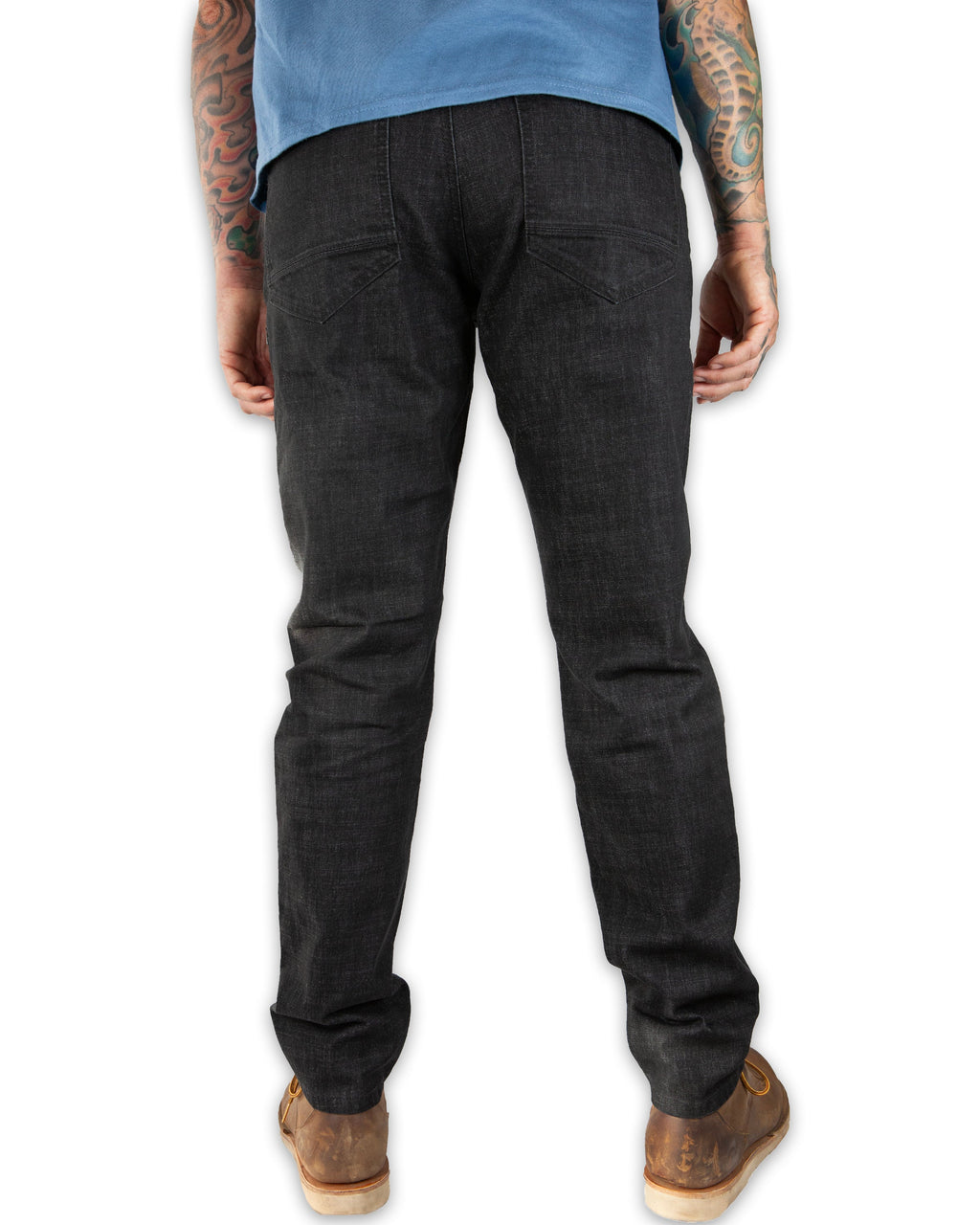 Off The Grid Surplus Hideout Denim Taper Fit Pants - Black — side view