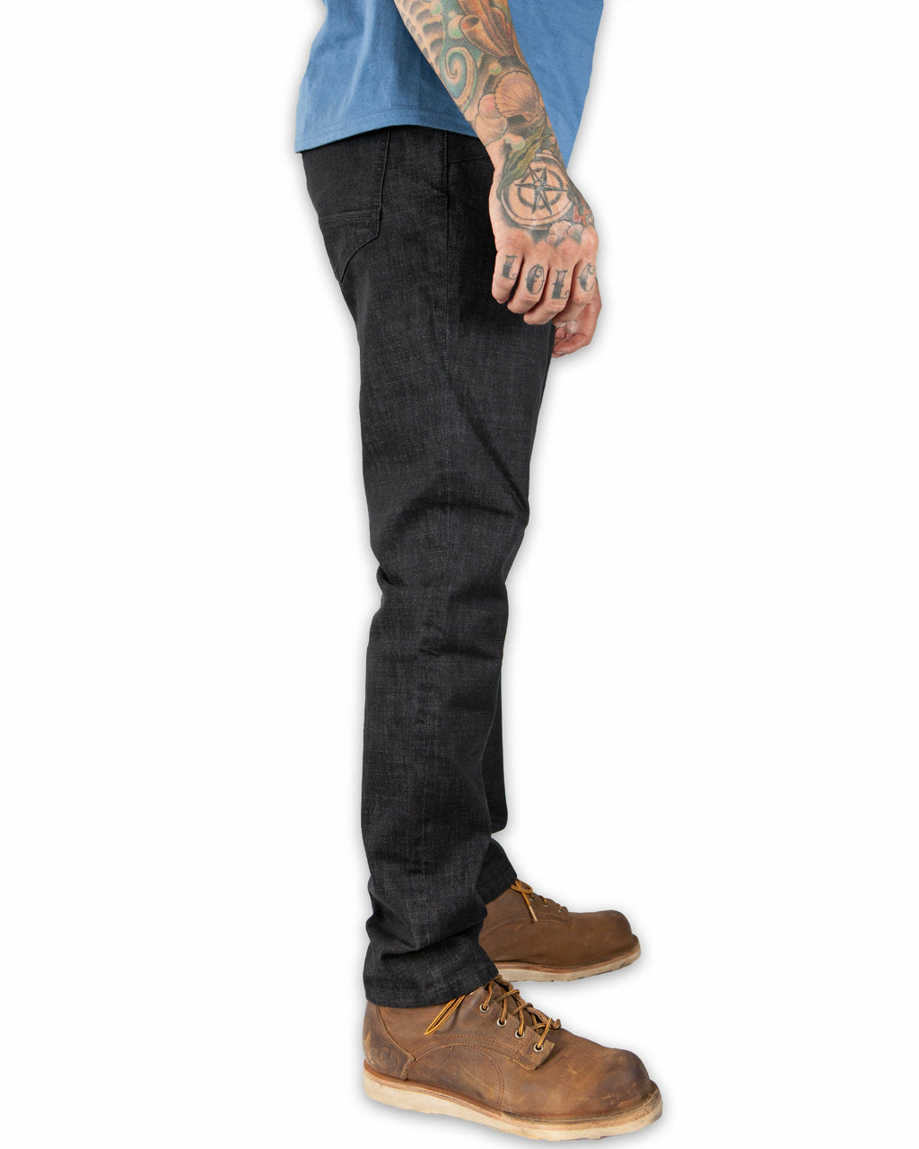 Off The Grid Surplus Hideout Denim Taper Fit Pants - Black — back view