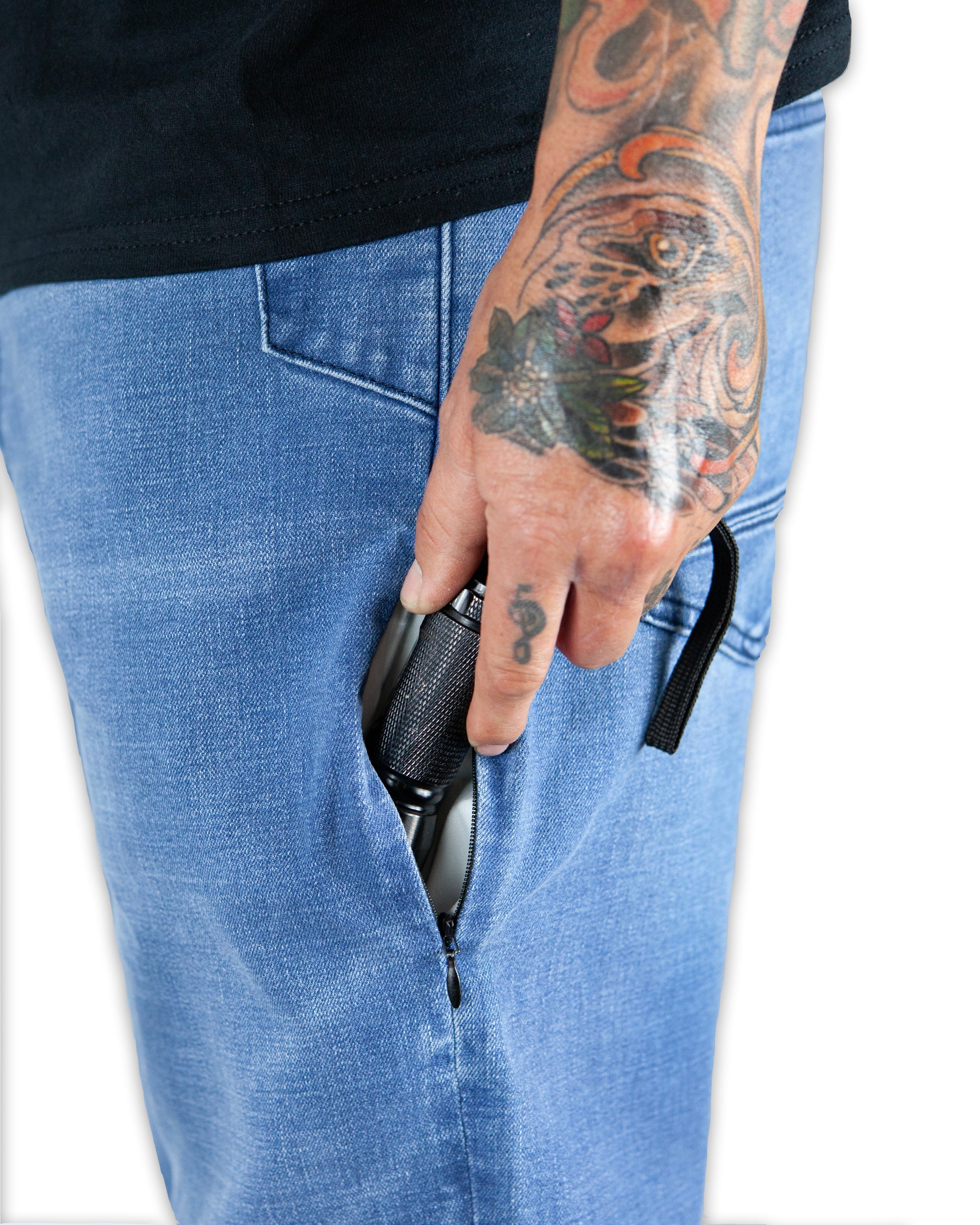 Off The Grid Surplus Hideout Denim Taper Fit Pants - Vintage Wash — alternative angle