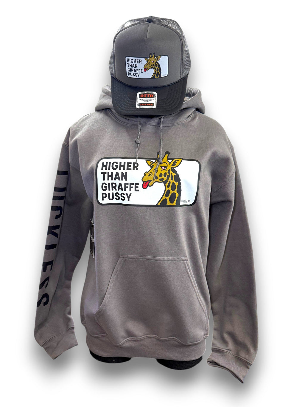 Luckless Outfitters Higher Than Giraffe Pussy Hoodie — main product shot