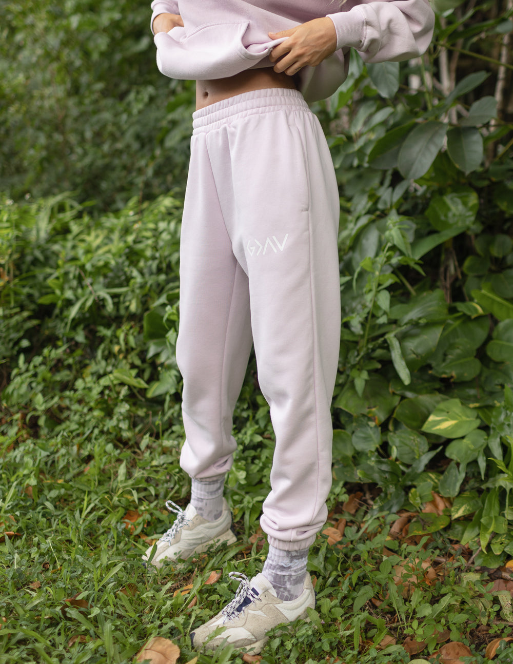 Elevated Faith Highs and Lows Purple Unisex Sweatpant — lifestyle context