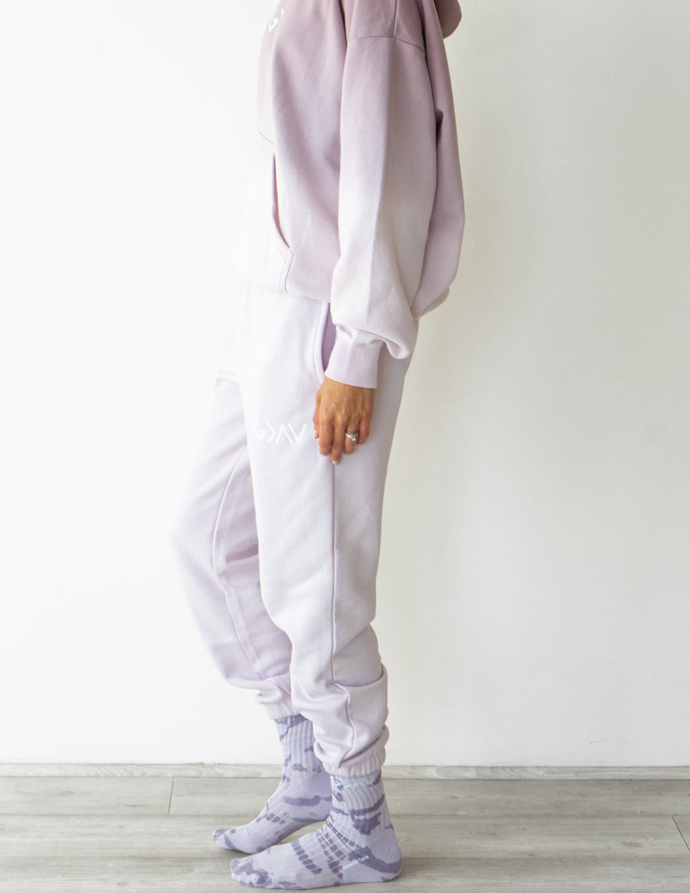 Elevated Faith Highs and Lows Purple Unisex Sweatpant — color detail