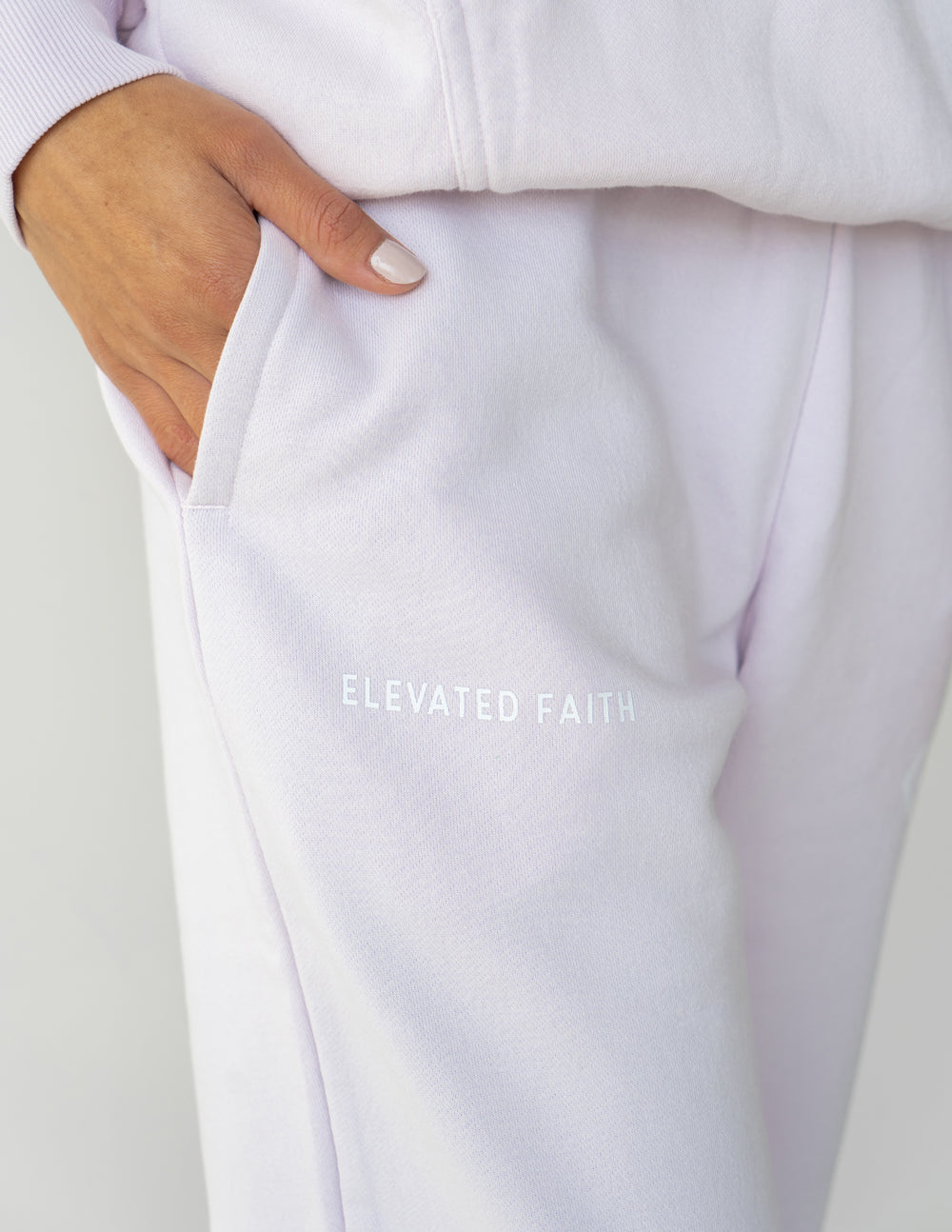 Elevated Faith Highs and Lows Purple Unisex Sweatpant — packaging