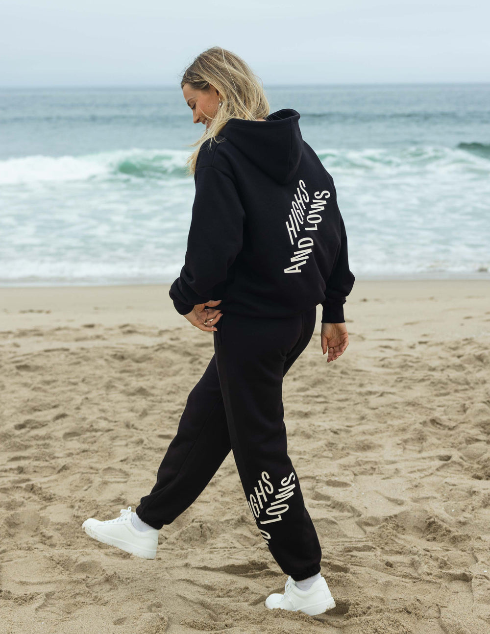 Elevated Faith Highs and Lows Step Unisex Sweatpant — Elevated Faith branding close-up