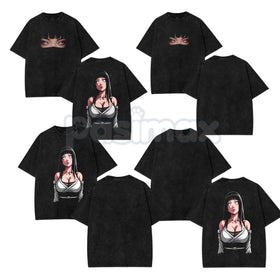 Hinata Hyuga Naruto Double Printed Vintage Washed Tee – Byakugan Princess Retro Anime Streetwear