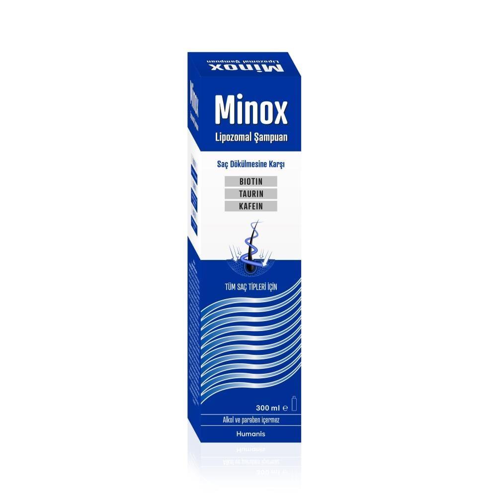 Minox Anti-Hair Loss Shampoo with Biotin, Taurine, and Caffeine - 300ml, Liposomal Formula for All Hair Types