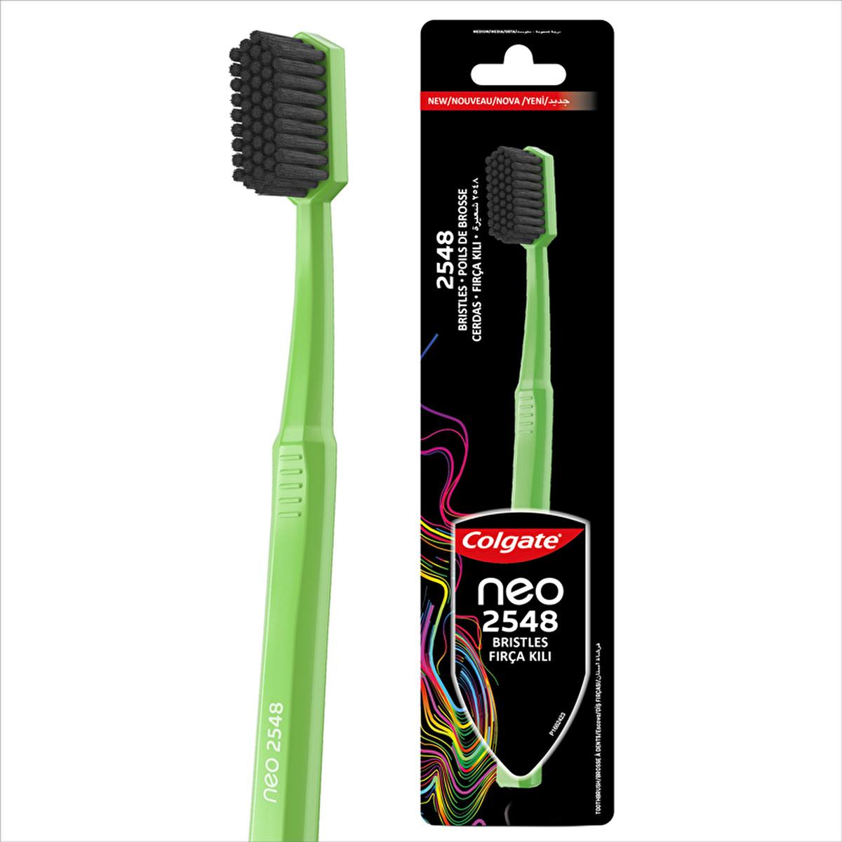 Colgate Colgate Neo Toothbrush - Manual Toothbrush with Dense 2546 Bristles, Medium Hardness, 6 Color Options