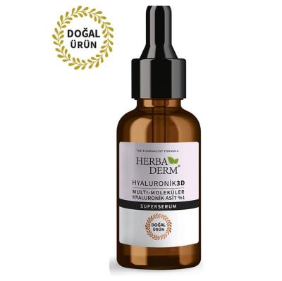 Herbaderm Hyaluronik 3D Serum - Anti-Aging Hyaluronic Acid Serum for Wrinkles, Vegan Skincare