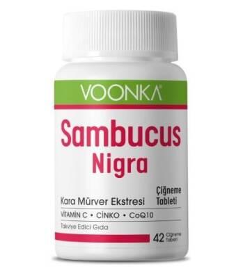 Voonka Sambucus Nigra Immune Support Supplement - 42 Chewing Tablets for Adults, Natural Wellness & Energy Boost