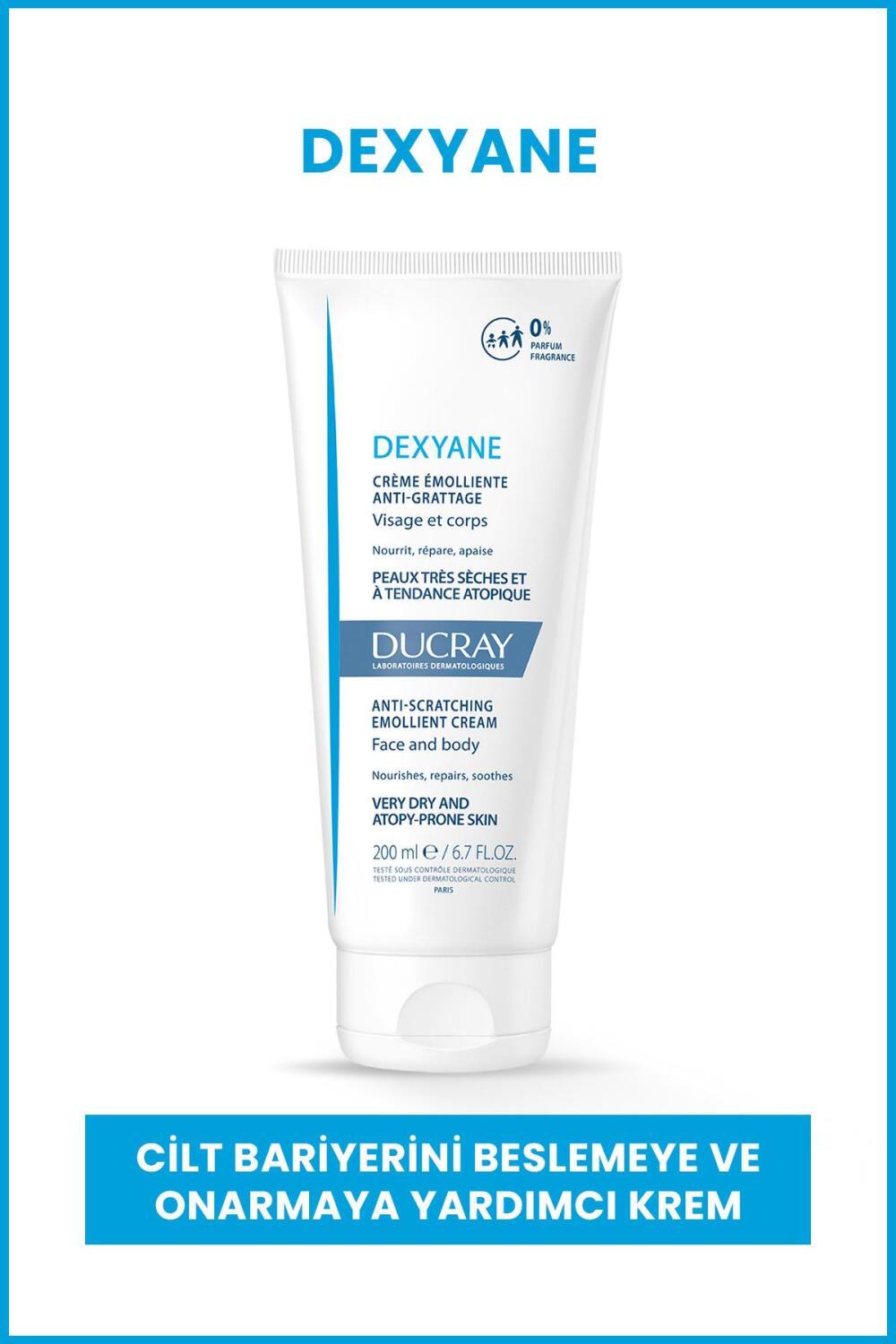 Ducray Dexyane Emollient Cream 200ml - Anti-Itch Moisturizer for Dry, Atopic Skin