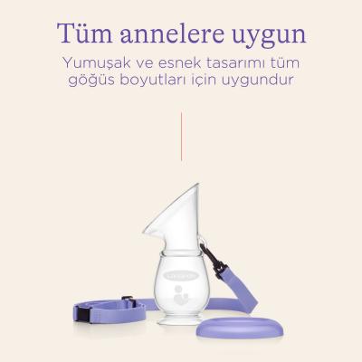 Lansinoh Silicone Breast Milk Collector & Saver: Hands-Free Leak Catcher for Effortless Breastfeeding & Pumping