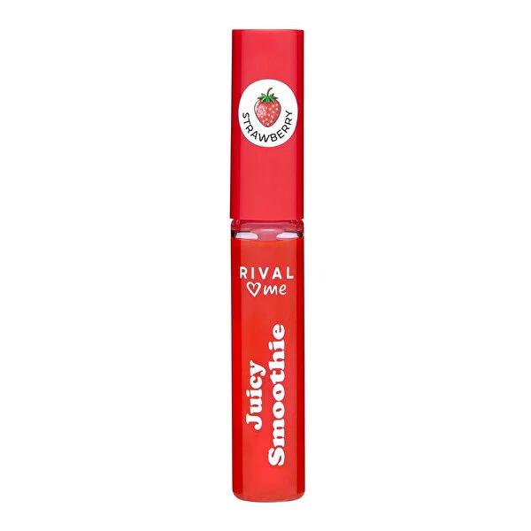 Rival Loves Me Vegan Lip Gloss - Juicy Smoothie Strawberry Flavor, 0.29 fl oz