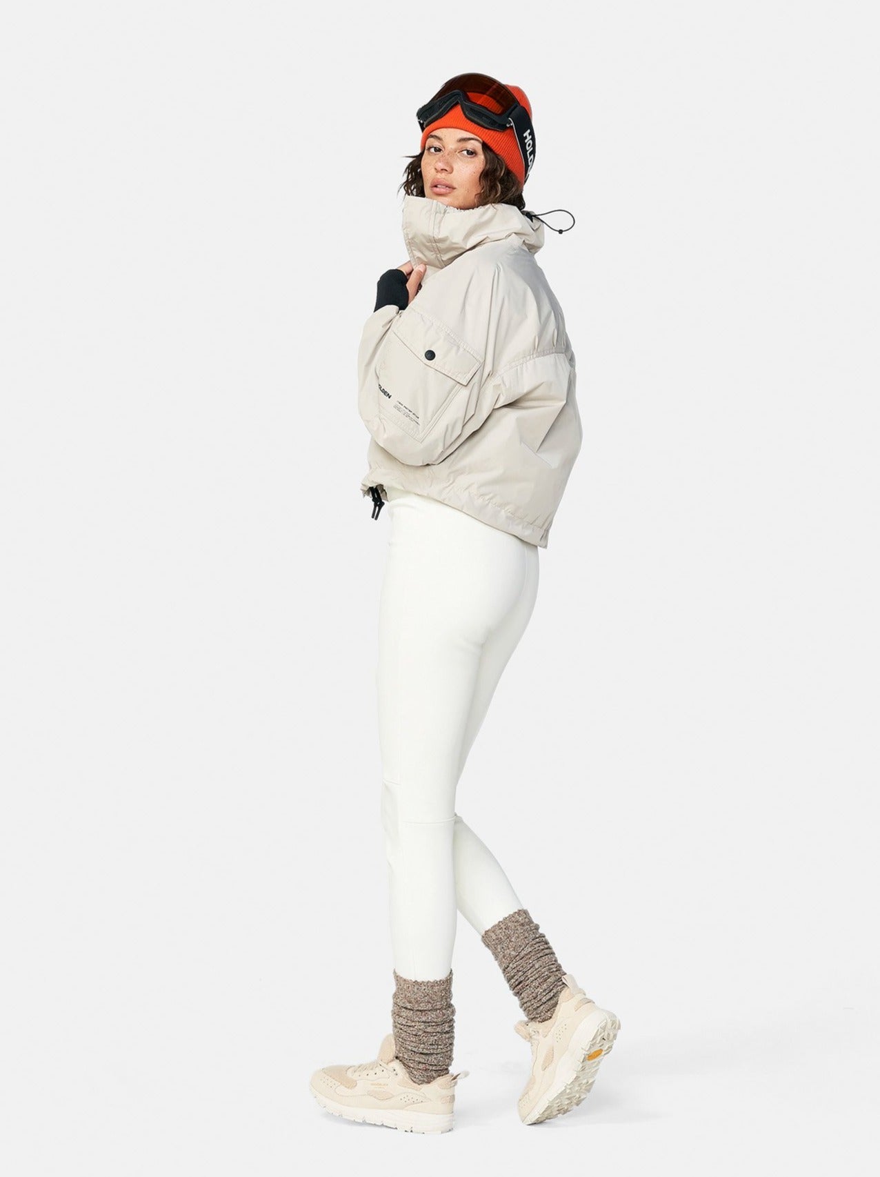 Holden Outerwear Ski Suit - Canvas/Pearl — detail close-up