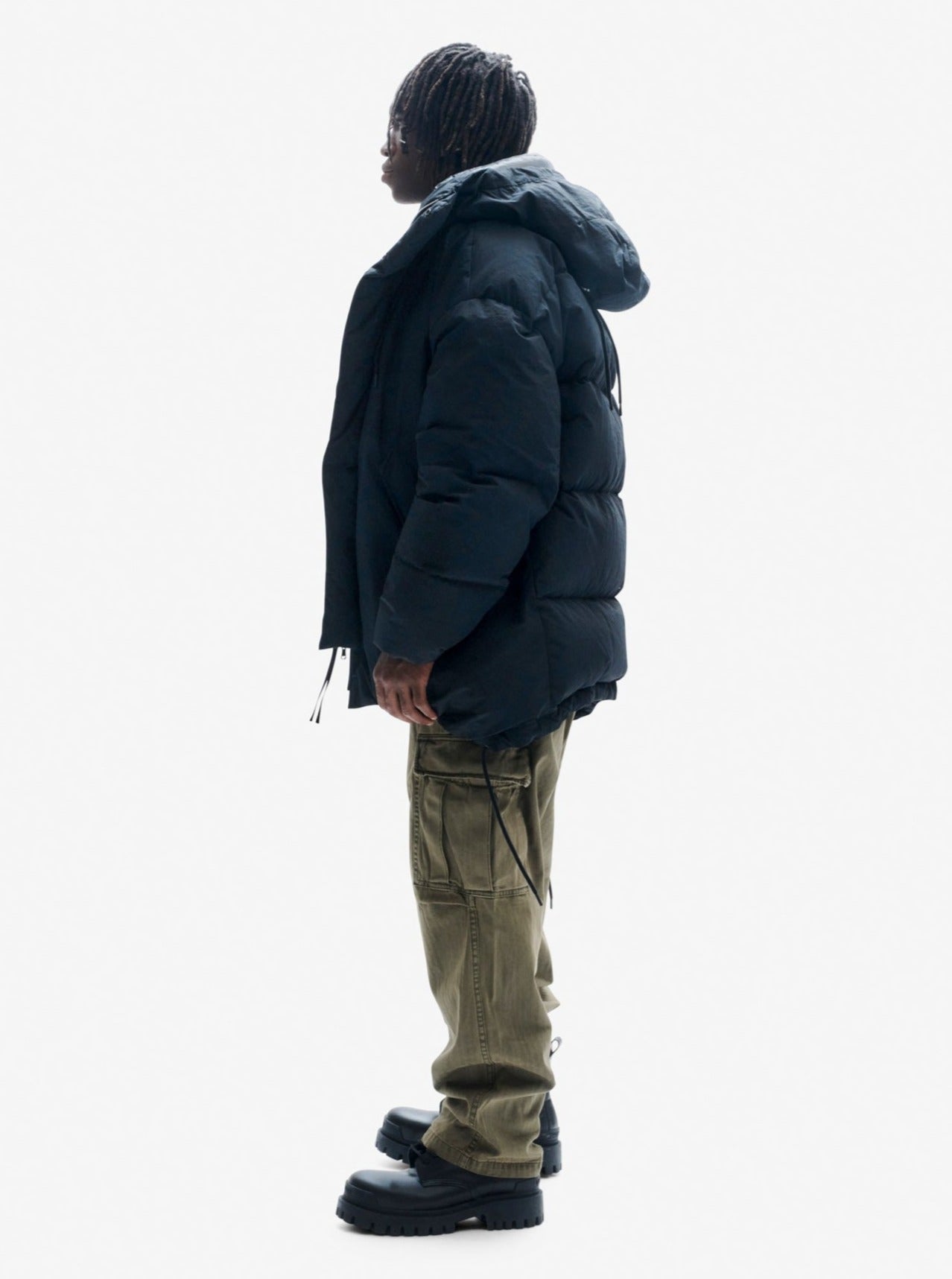 Holden Outerwear Long Down Parka - Black — side view