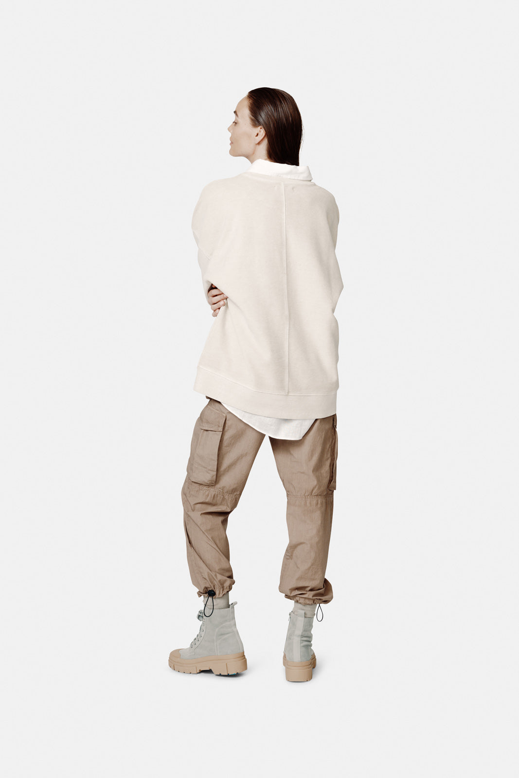 Holden Outerwear Oversized French Terry Crew - Hay — lifestyle context