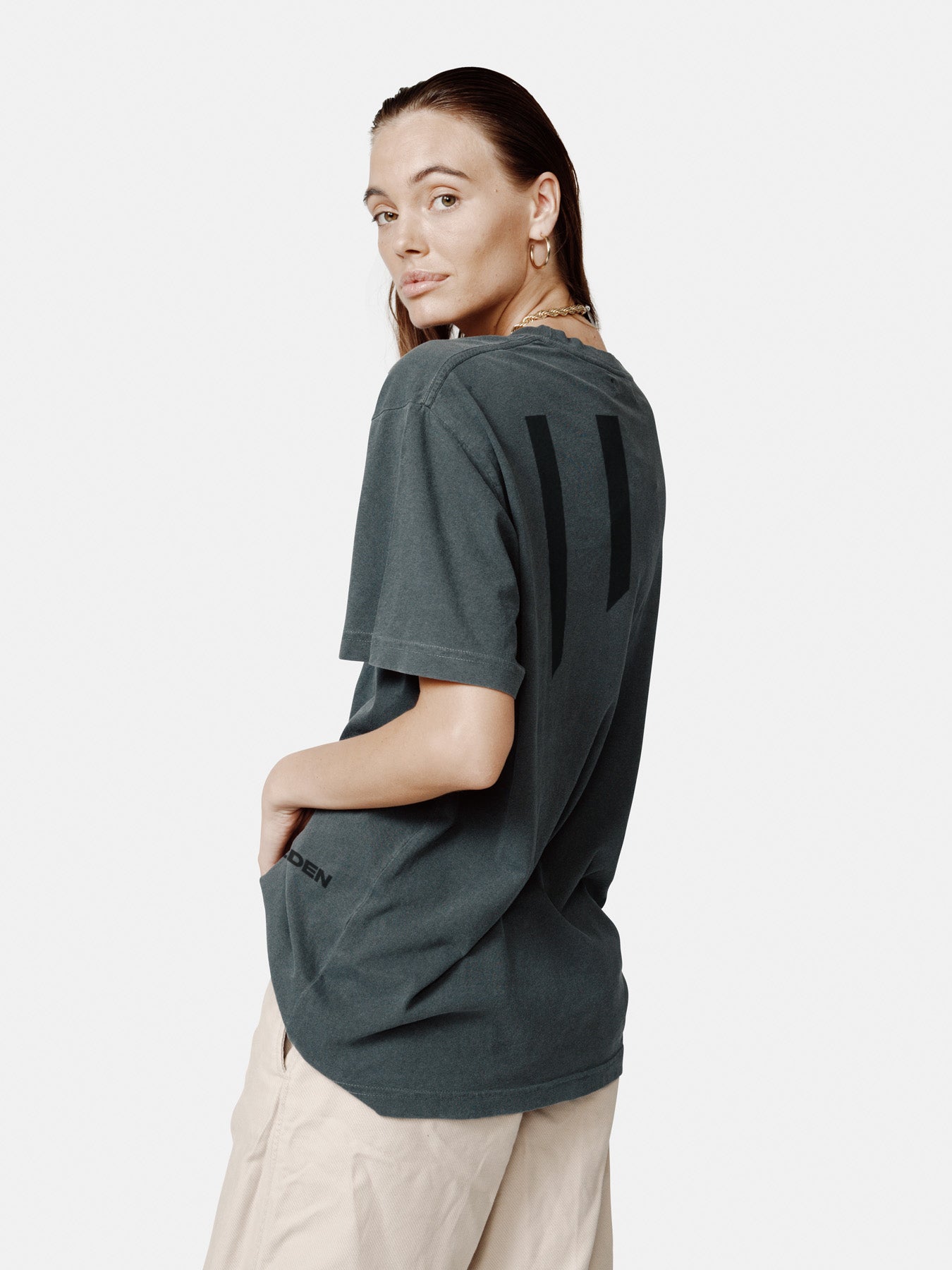 Holden Outerwear Jersey Logo Tee - Black — detail close-up