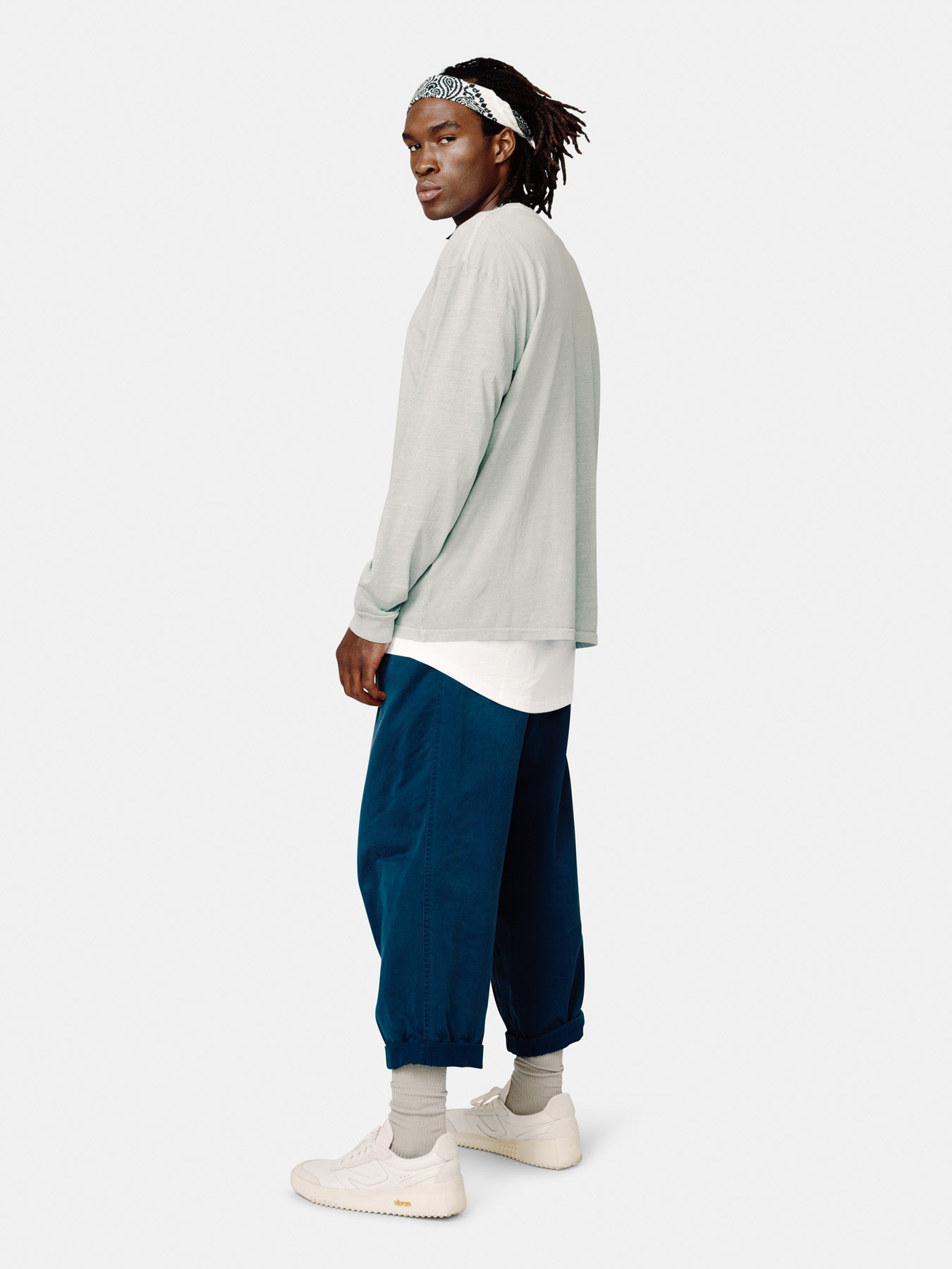 Holden Outerwear Long Sleeve Tee - Sage — detail close-up