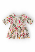 Mila & Rose ® Holly Jolly Christmas 3/4 Sleeve Twirl Bodysuit — main product shot