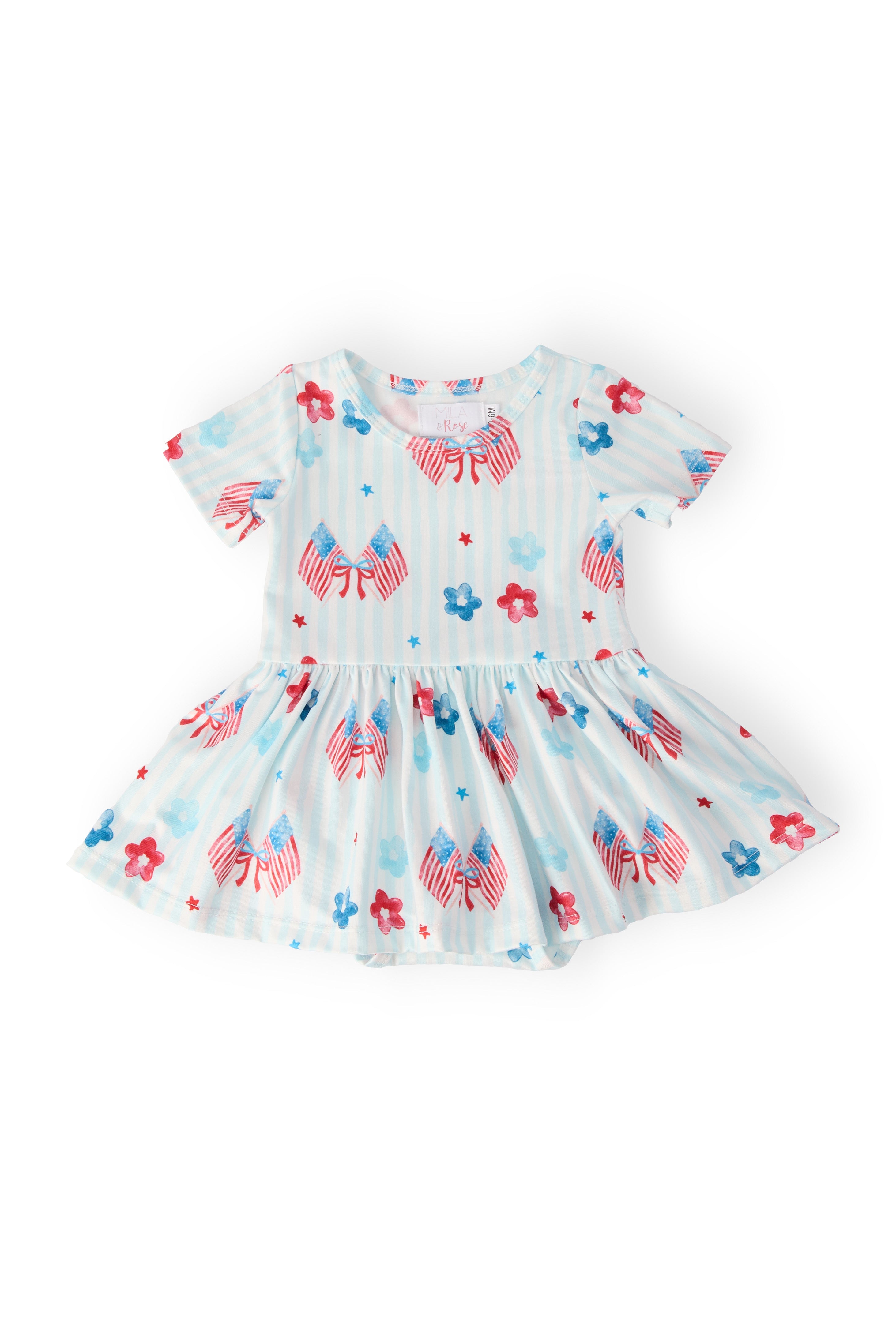 Mila & Rose ® Home of the Brave S/S Twirl Bodysuit — main product shot