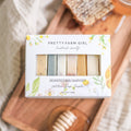 Pretty farm girl Honeycomb Harvest  Goat Milk & Tallow Soap Sampler — main product shot