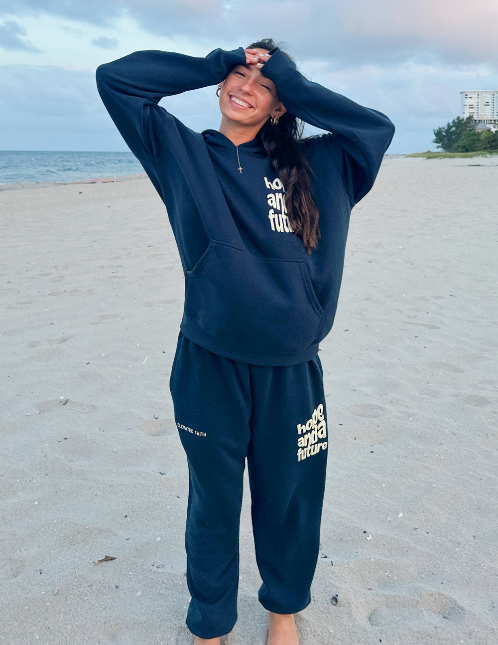 Elevated Faith Hope and a Future Unisex Sweatpant — back view