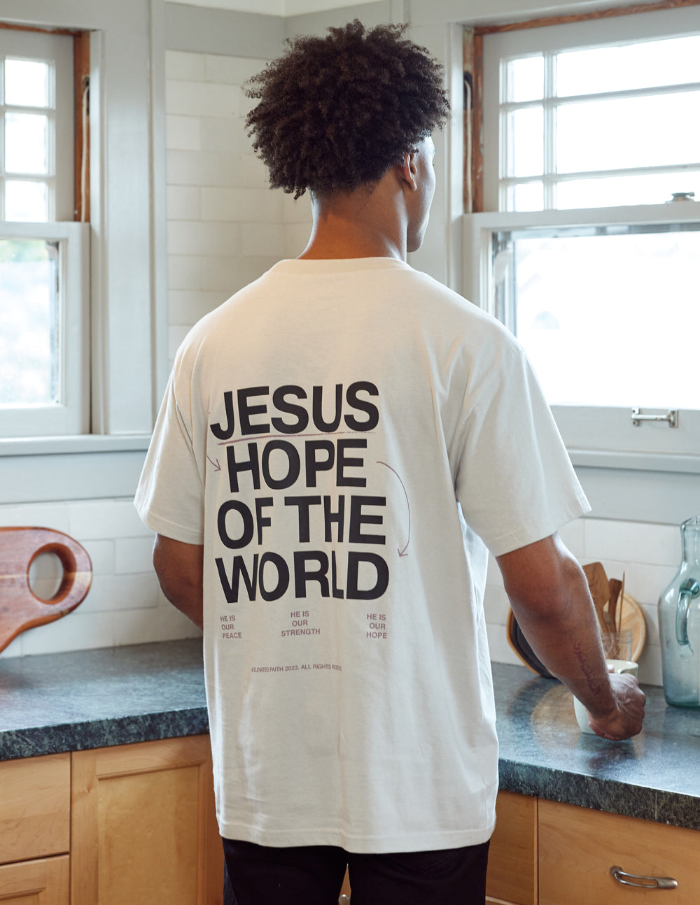 Elevated Faith Hope of the World Unisex Tee — alternative angle