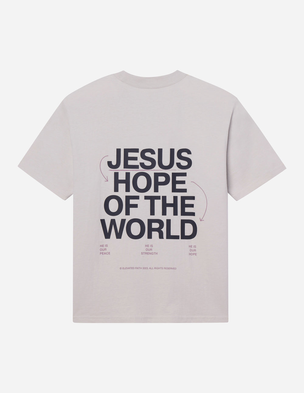 Elevated Faith Hope of the World Unisex Tee — fabric or material detail