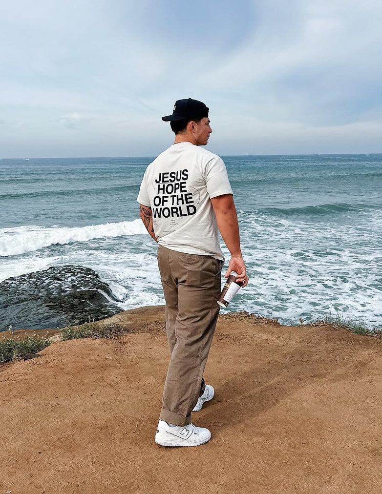 Elevated Faith Hope of the World Unisex Tee — lifestyle context