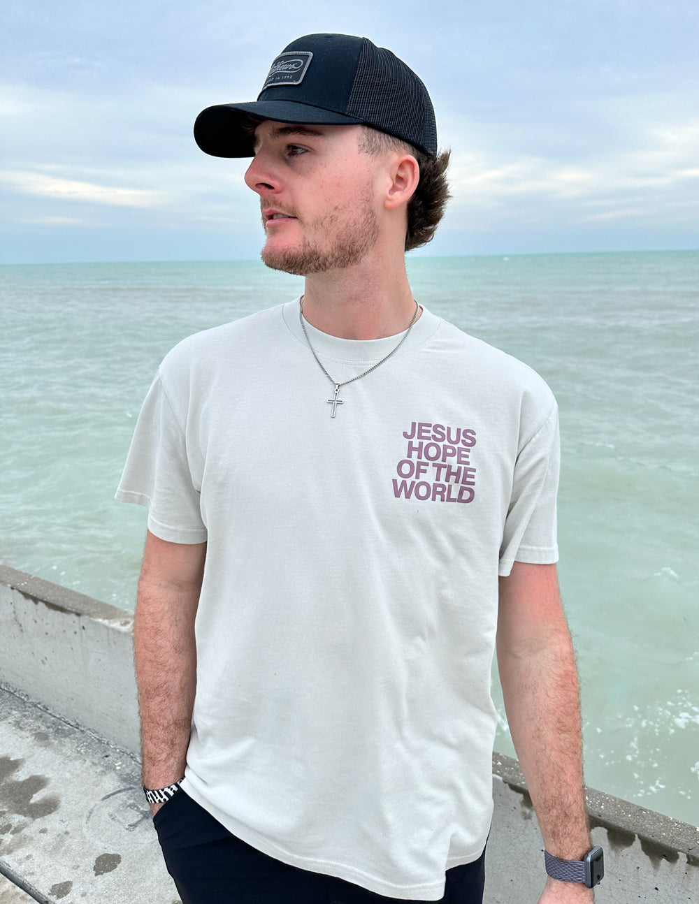 Elevated Faith Hope of the World Unisex Tee — back view