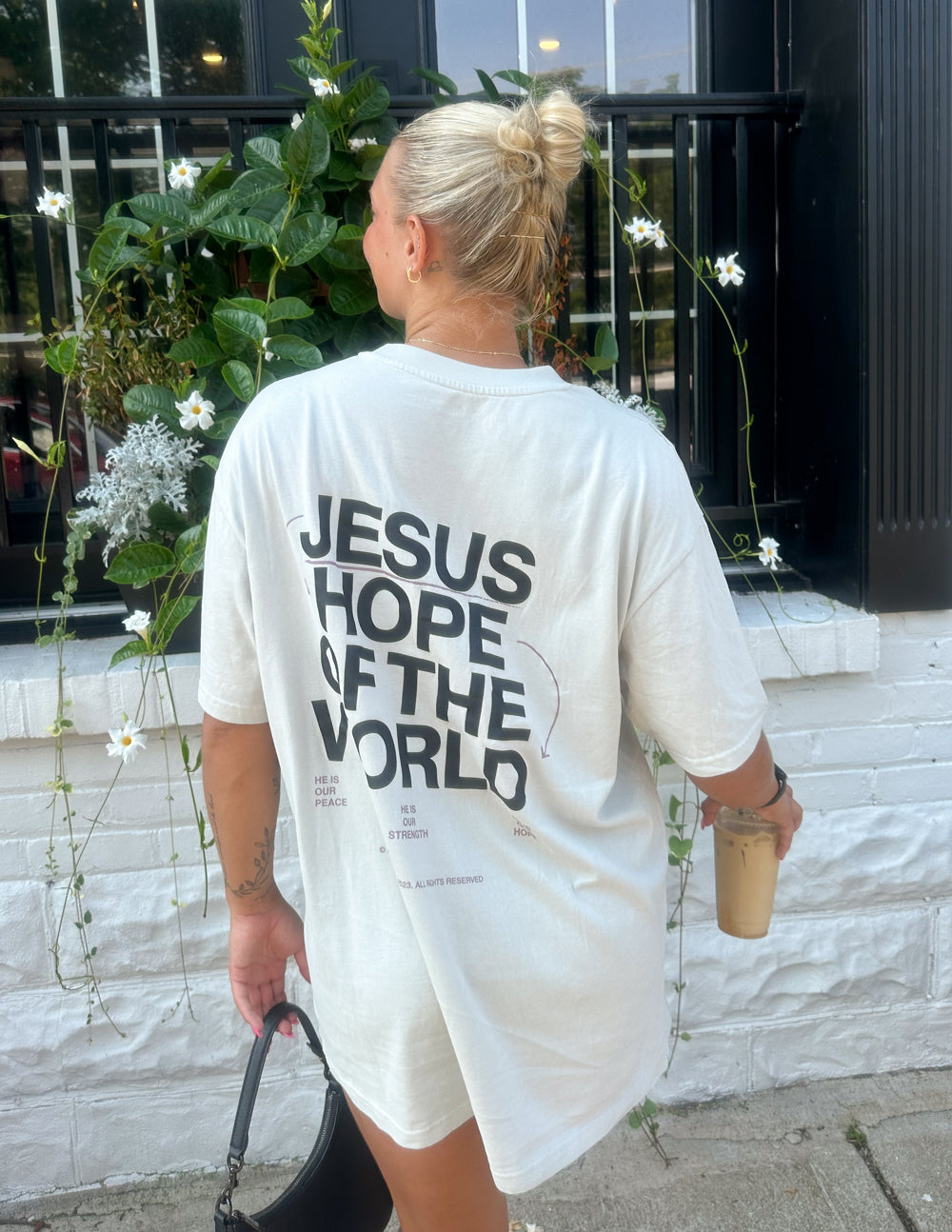 Elevated Faith Hope of the World Unisex Tee — back view