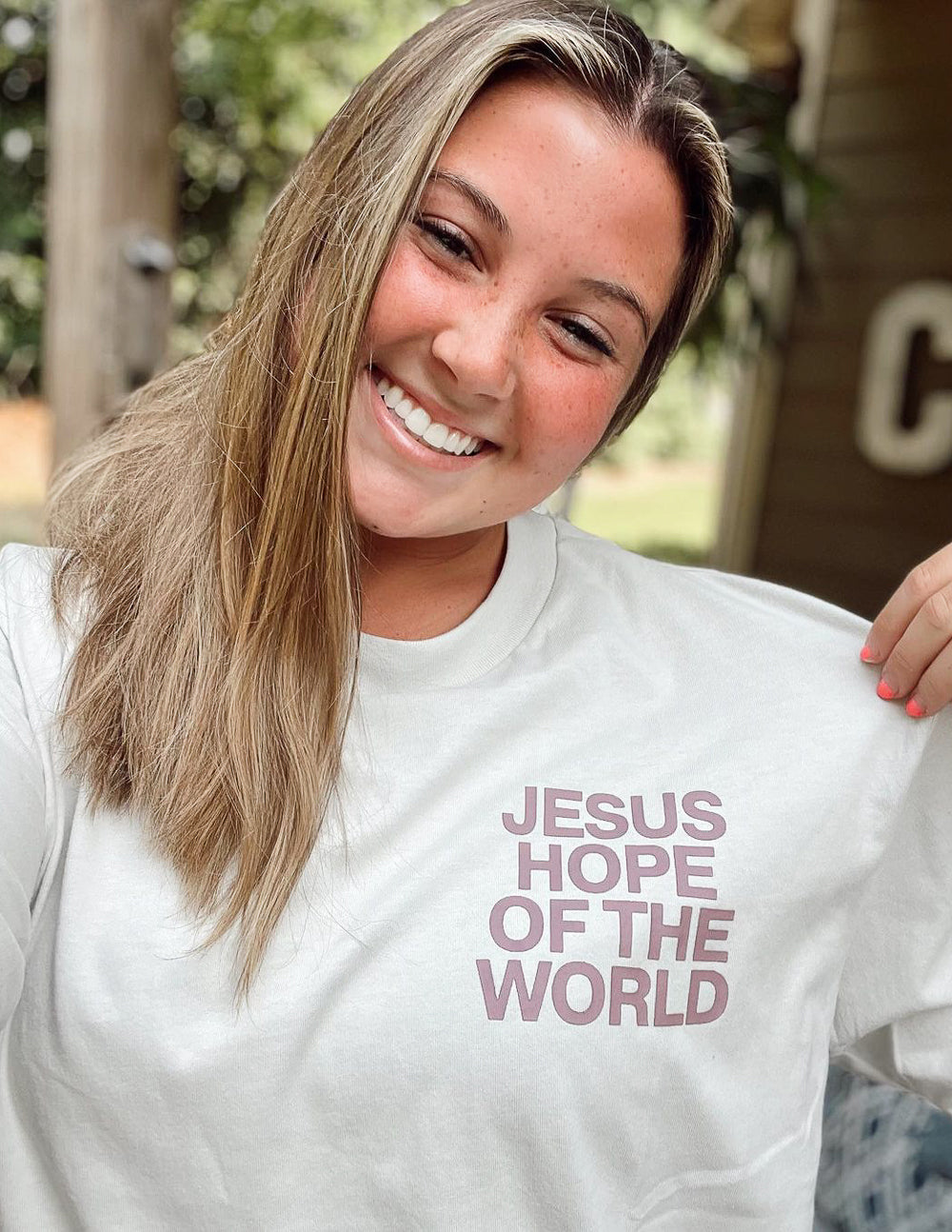 Elevated Faith Hope of the World Unisex Tee — color detail