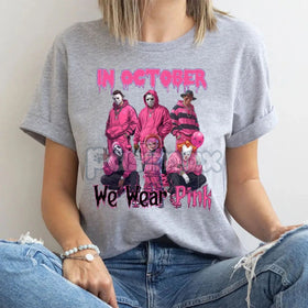 Horror "In October We Wear Pink" Shirt
