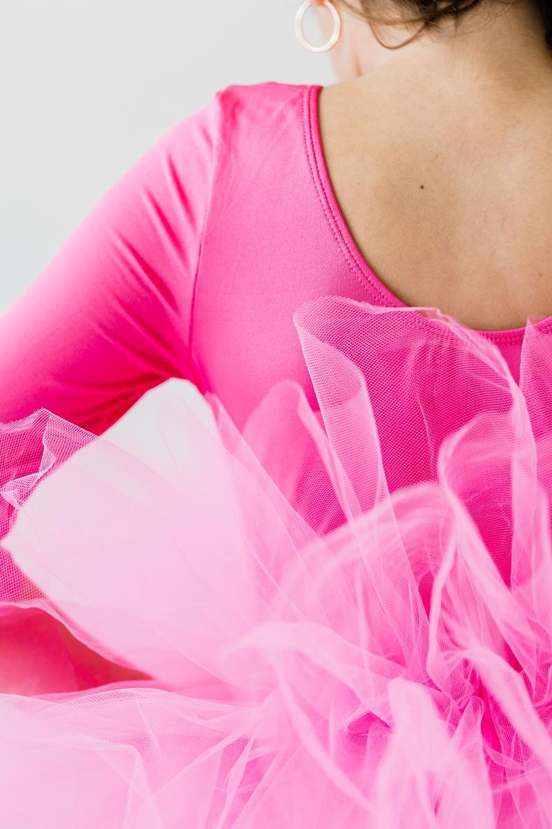 Mila & Rose ® Hot Pink 3/4 Tutu Leotard — lifestyle context