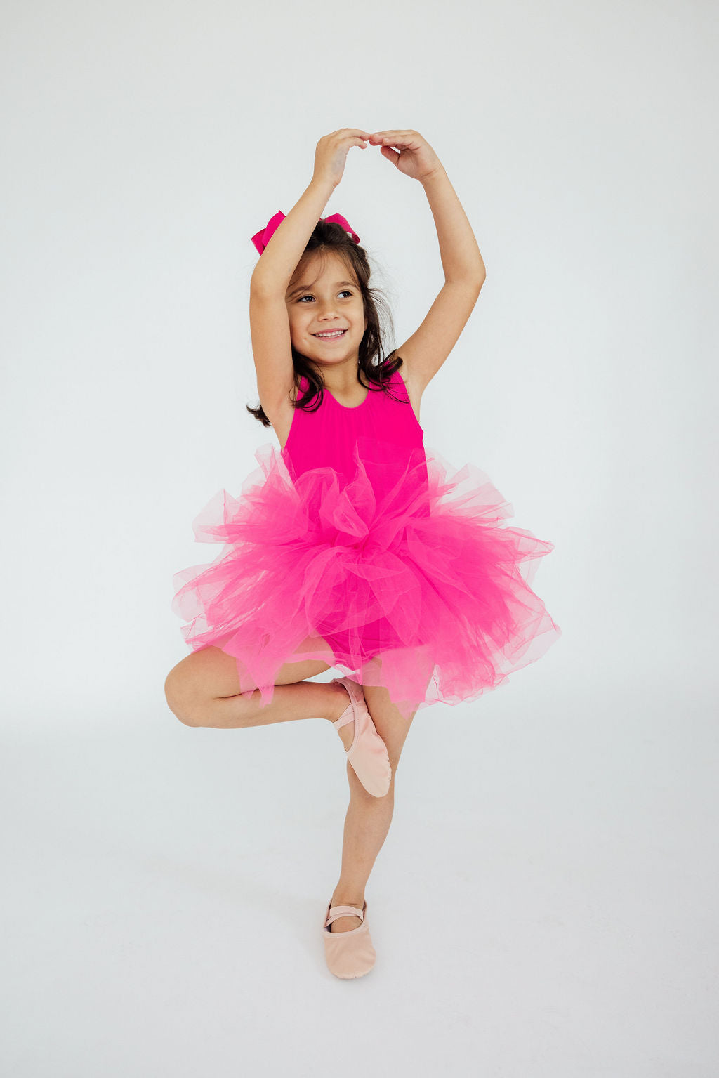 Mila & Rose ® Hot Pink Tank Tutu Leotard — detail close-up
